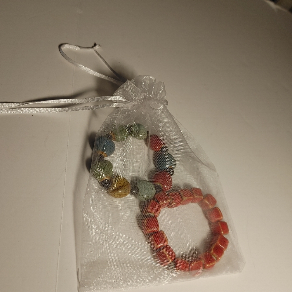 Ceramic Stretch Braclets Heart Shape Square Shape… - image 6